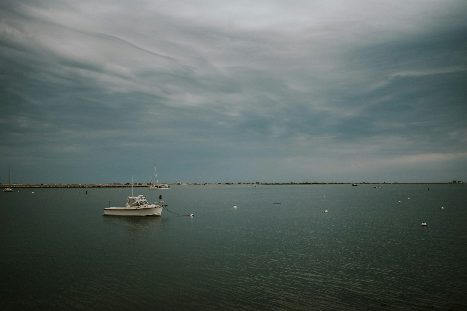 Recreational boat preparing for departure